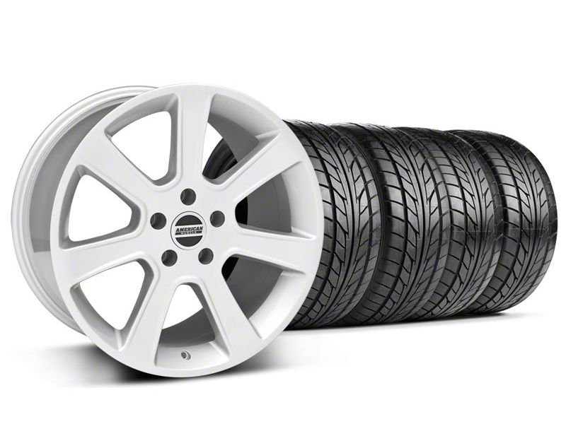 Silver S197 Saleen Style Wheel & Nitto Tire Kit - 18x9 (99-04 All)