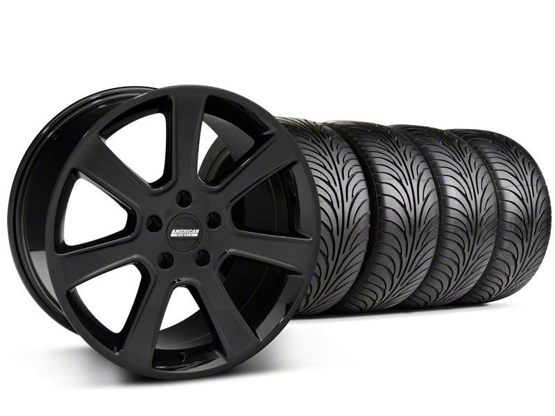 Staggered Black S197 Saleen Style Wheel & Sumitomo Tire Kit - 18x9/10 (05-13 All)