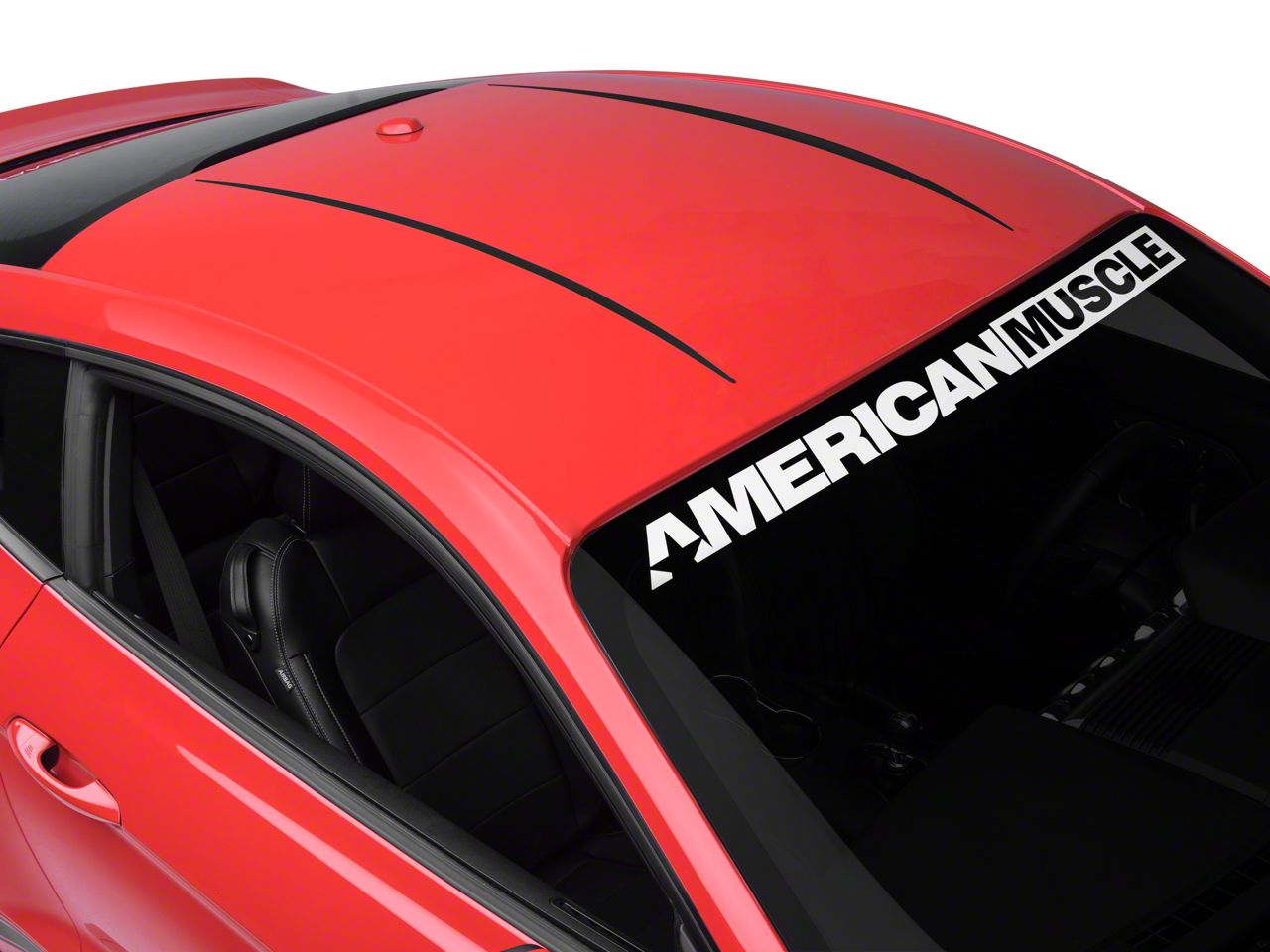 Mustang Roof Accent Stripes Matte Black (2015 All) Free Shipping