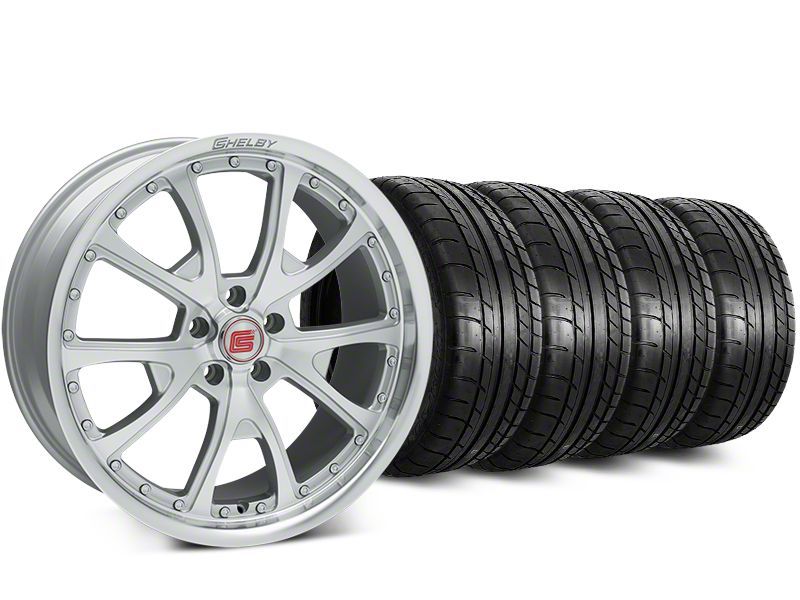 Staggered Shelby CS40 Silver Machined Mustang Wheel & Mickey Thompson
