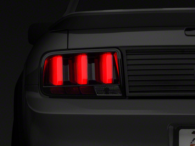 Raxiom Smoked Vector Mustang Tail Lights Red Diffusers