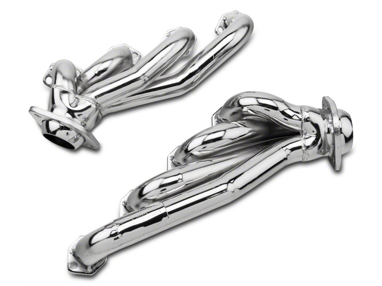 MAC Chrome Unequal Shorty Headers (79-93 5.0L)