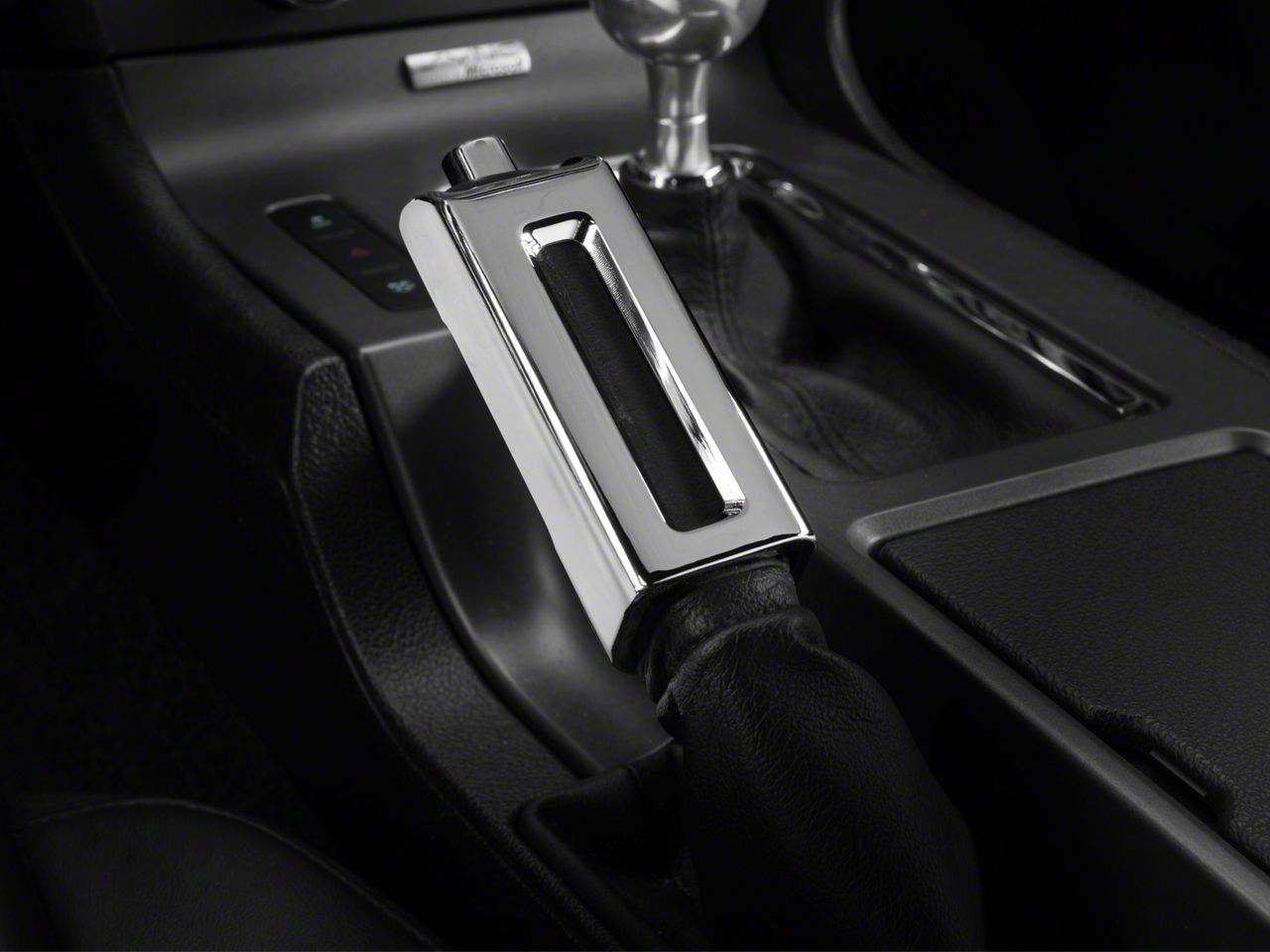 Chrome E-Brake Handle Cover (13-14 Leather)