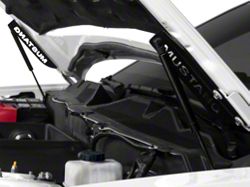 MMD Bolt On Hood Strut Kit w/ Mustang Lettering - Black (05-14 All)