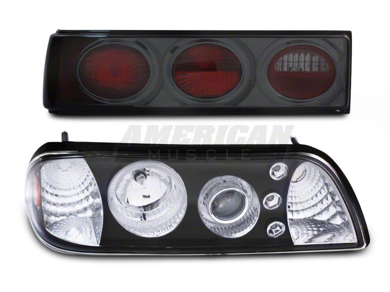 Black Projector LED Headlight and Tail Light Combo (87-93 All)