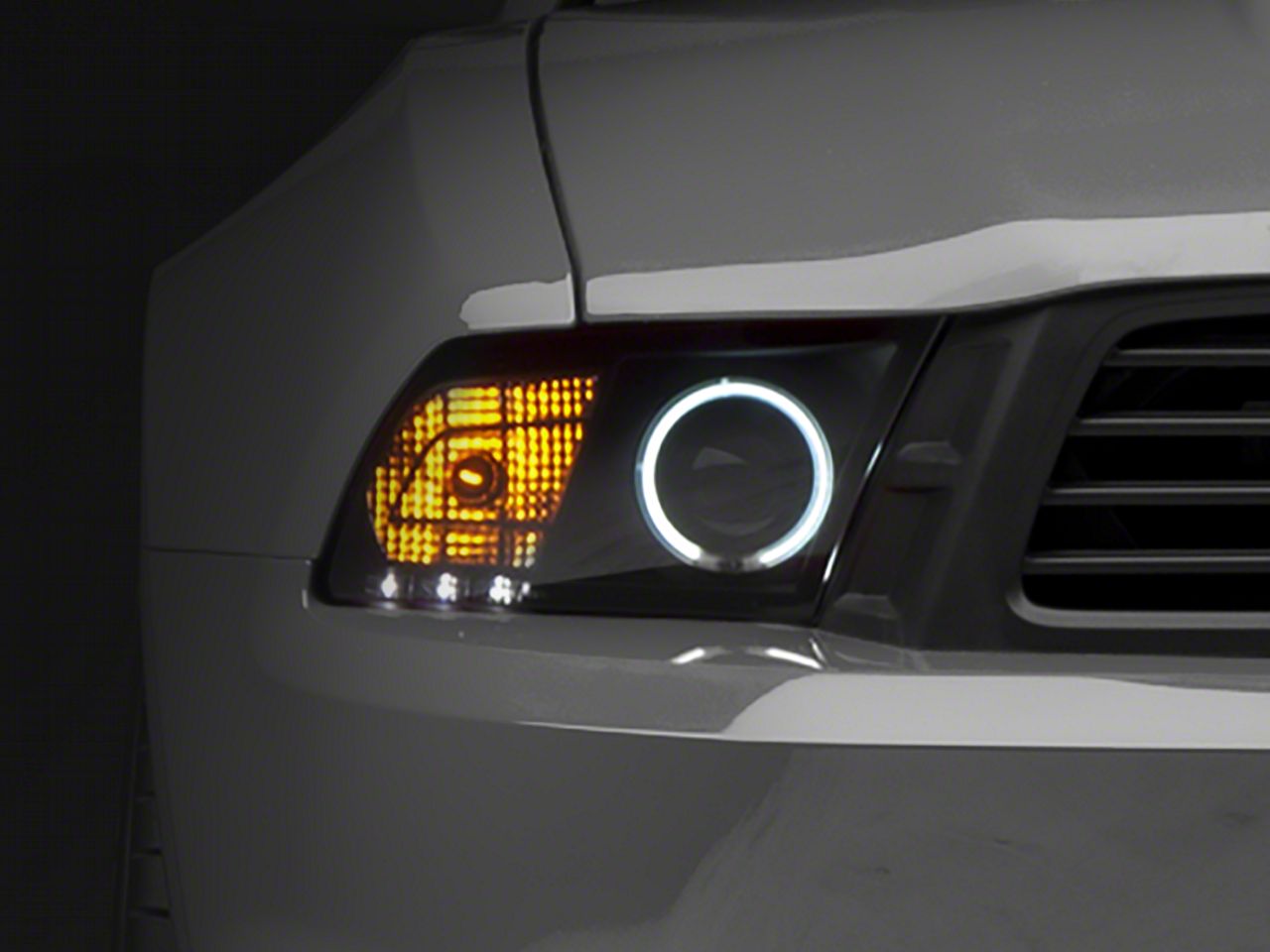 Raxiom Smoked Projector Headlights - CCFL Halo (10-12 GT, V6 with Factory HID)