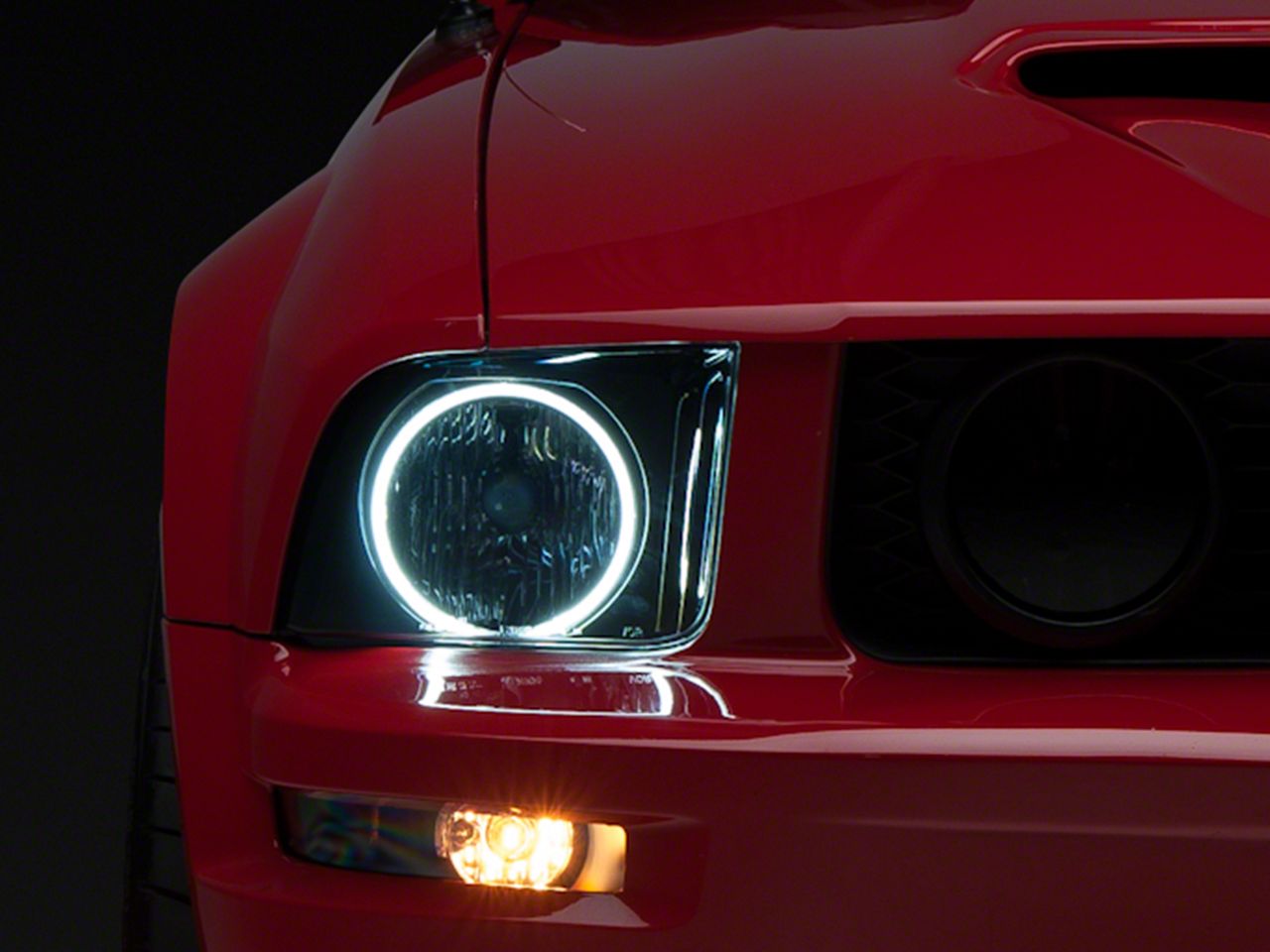 Axial Smoked Mustang Headlights w/ CCFL Halo 49121 (0509 GT, V6