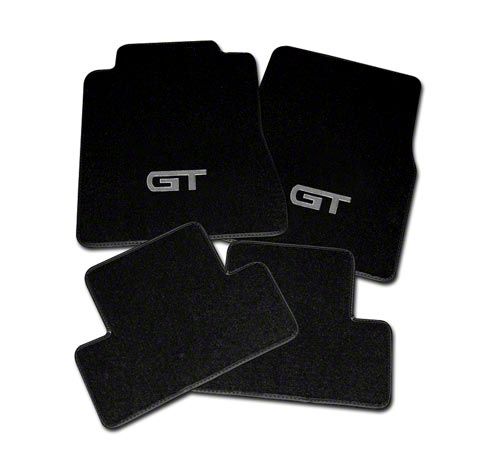 ACC Mustang GT Floor Mats (Black w/ Silver Logo 2005+)