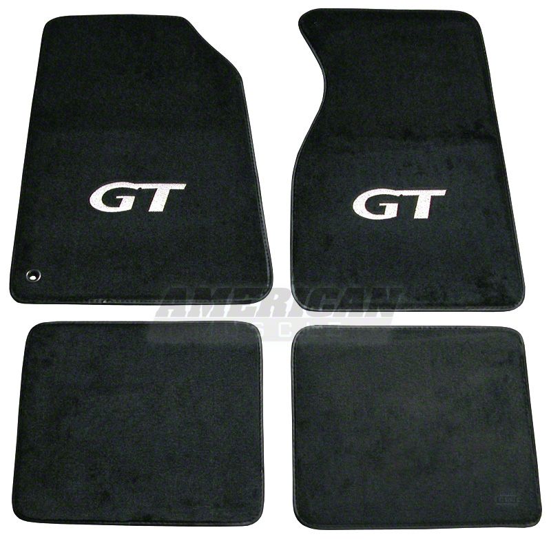 Mustang GT Floor Mats (Dark Charcoal w/ Silver Logo 99-04)