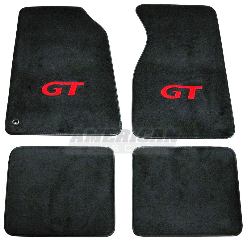 ACC Mustang GT Floor Mats (Dark Charcoal w/ Red Logo 99-04)