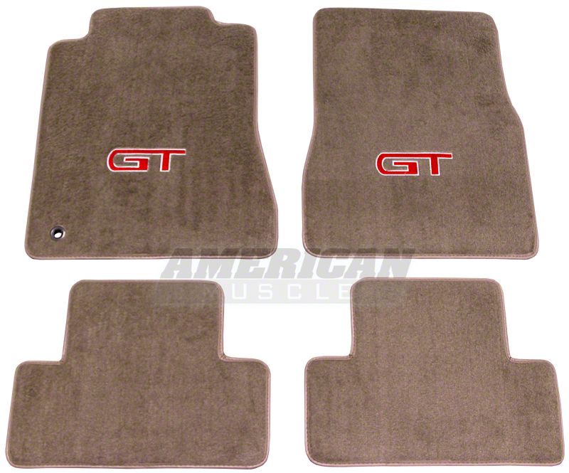 Mustang GT Floor Mats (Parchment w/ Red Logo 05-09)
