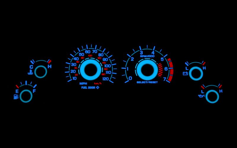 White Face Reverse Glow Gauge Insert (99-04 V6)
