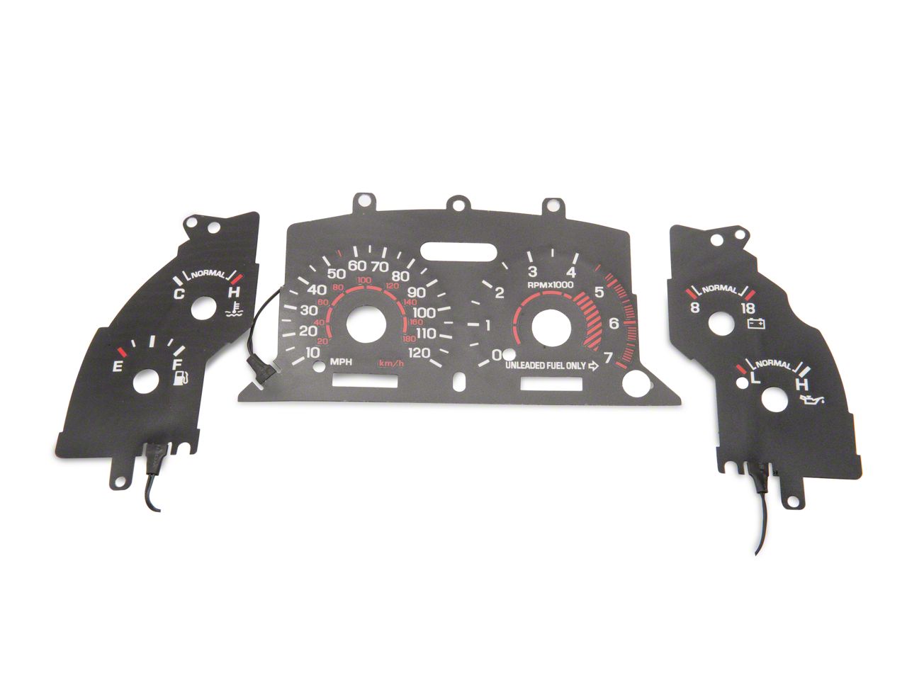 Black Face Reverse Glow Gauge Insert (94-98 V6)
