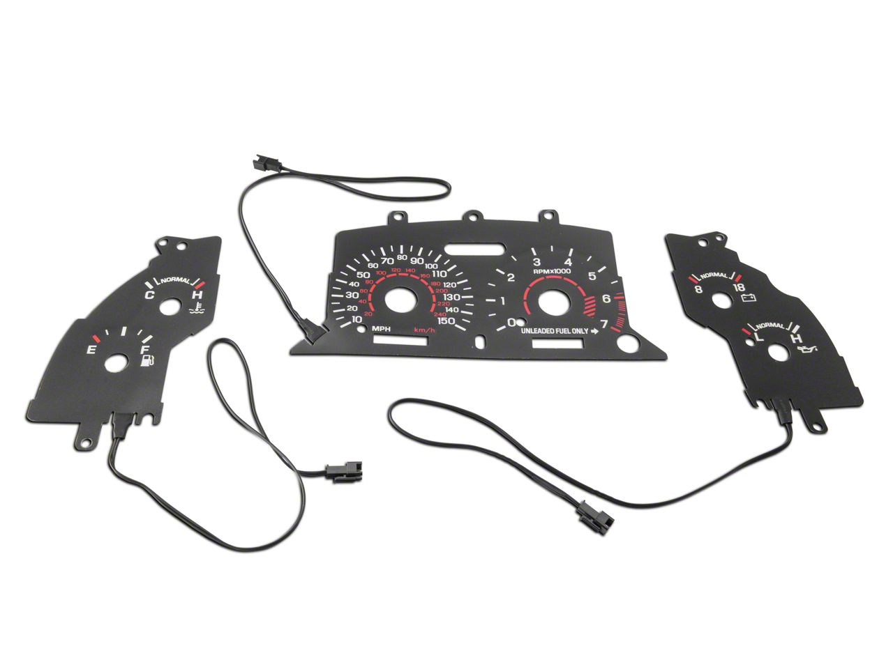 Black Face Reverse Glow Gauge Insert (94-95 GT)