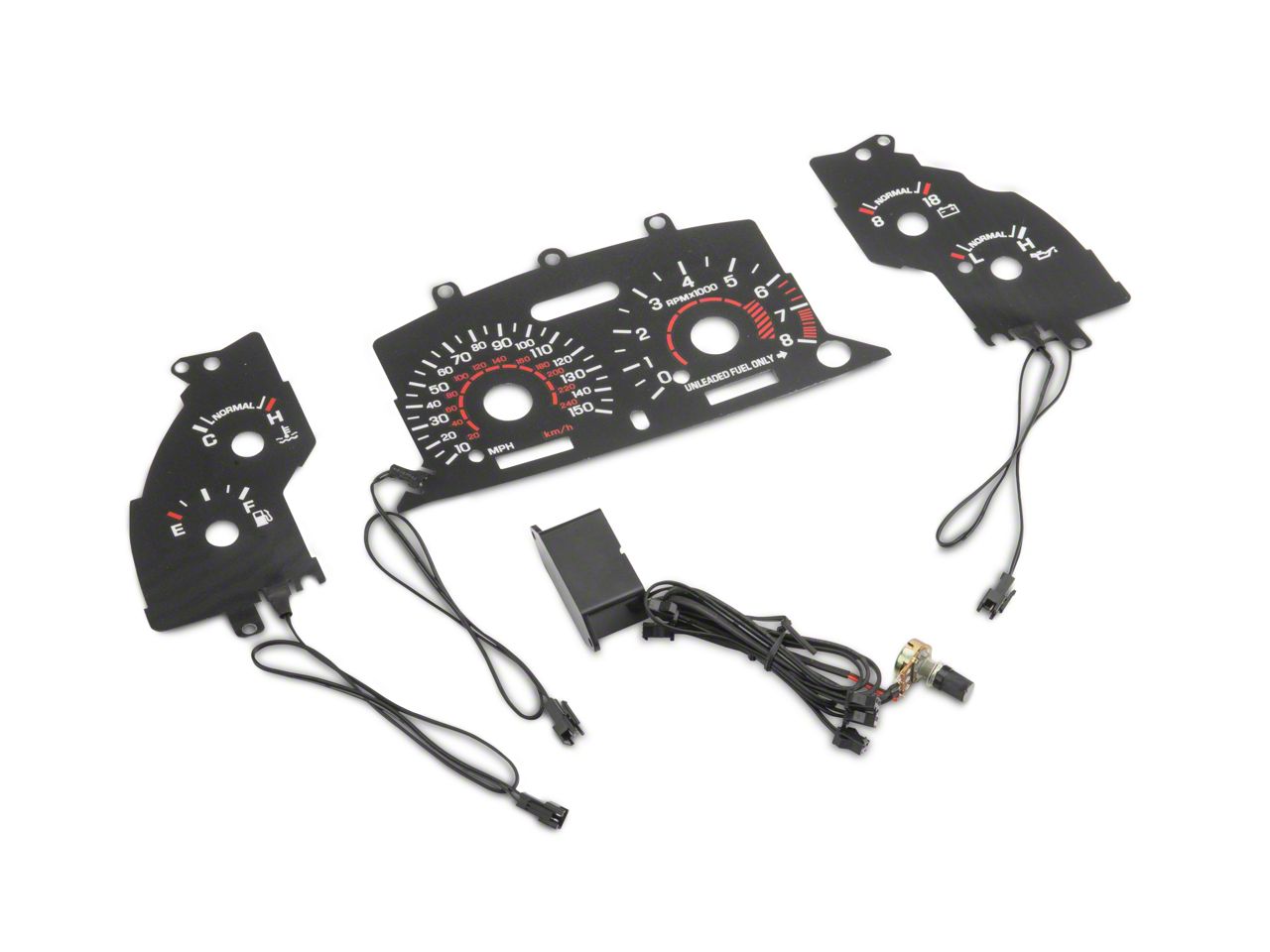 Black Face Reverse Glow Gauge Insert (96-98 GT)