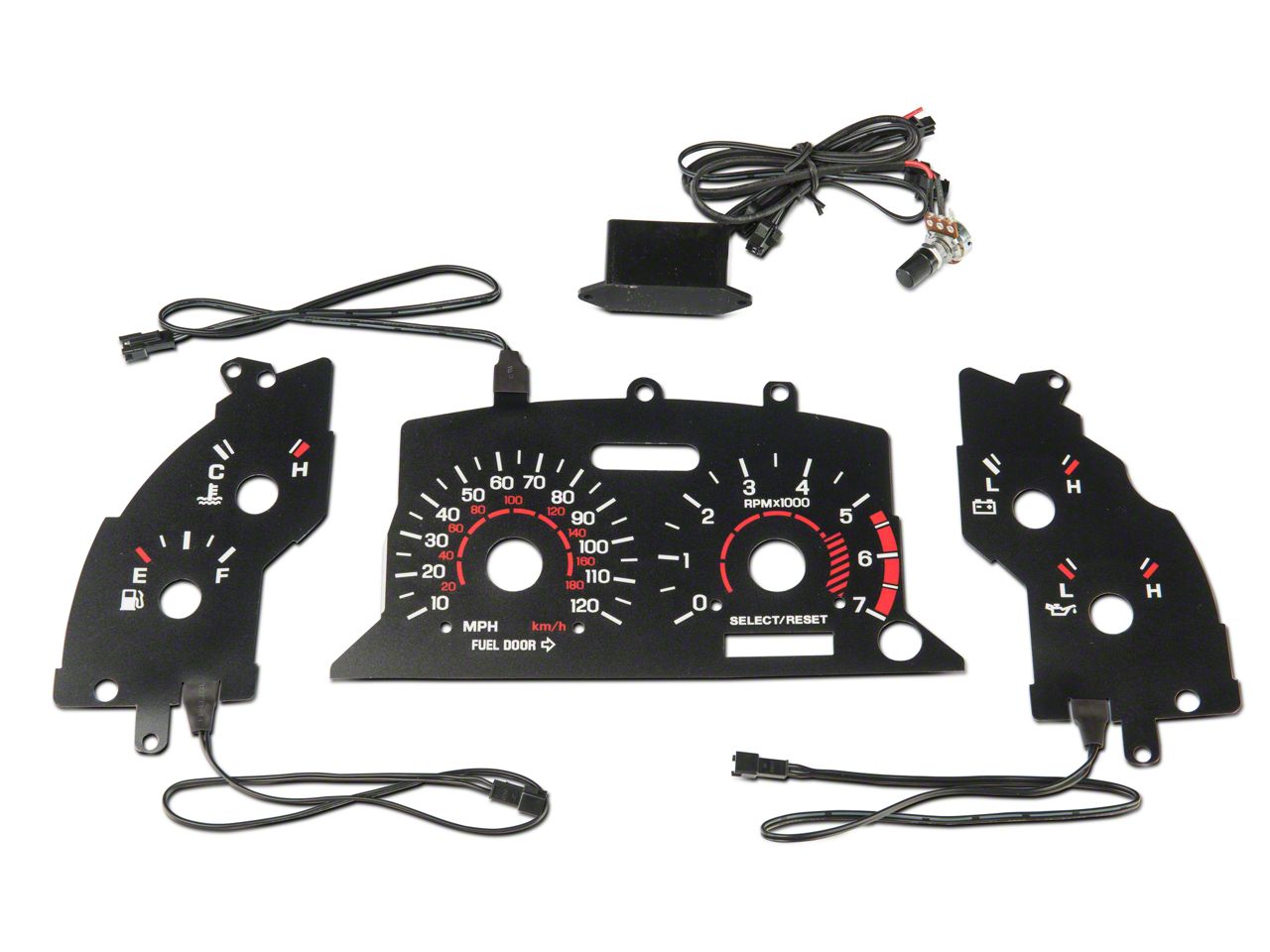 Black Face Reverse Glow Gauge Insert (99-04 V6)