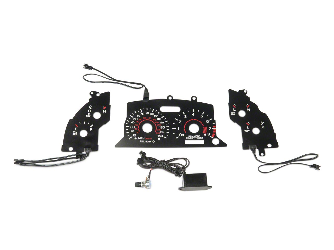 Black Face Reverse Glow Gauge Insert (99-04 GT)