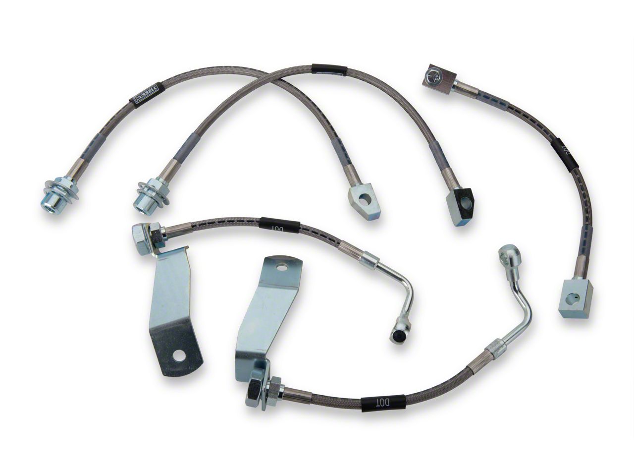 Russell Russell Stainless Steel Braided Mustang Brake Line Kit Front