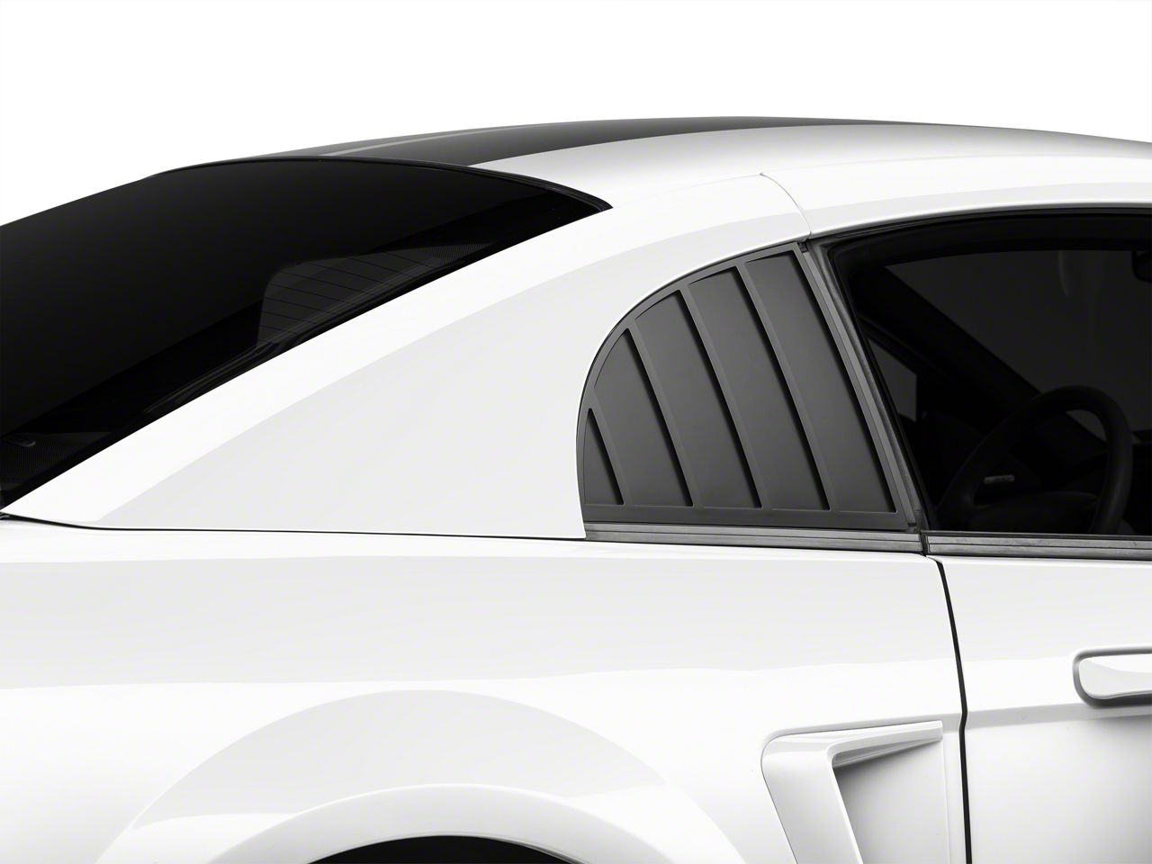 MMD Quarter Window Louvers - Matte Black (99-04 GT, V6, Cobra Coupe)