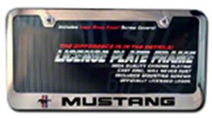 Mustang Tri-Bar Pony License Plate Frame