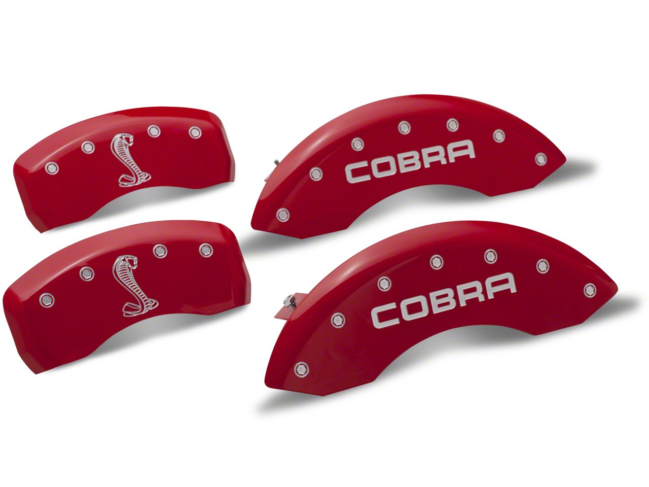 MGP Red Caliper Covers w/ Cobra Logo - Front & Rear (94-04 Cobra)
