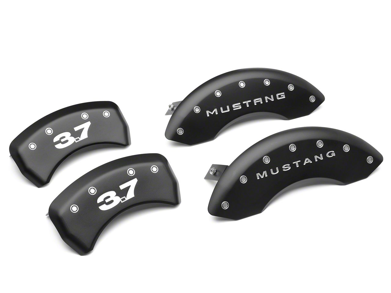 MGP Matte Black Caliper Covers w/ 3.7 Logo - Front & Rear (11-14 V6)