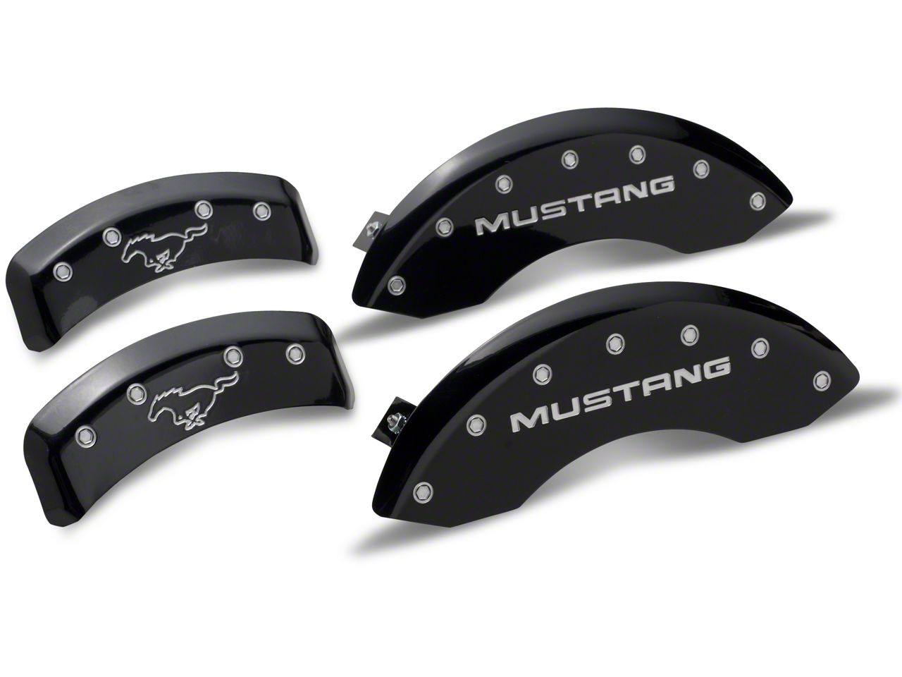 MGP Black Caliper Covers w/ Pony Logo - Front & Rear (94-98 GT, V6)