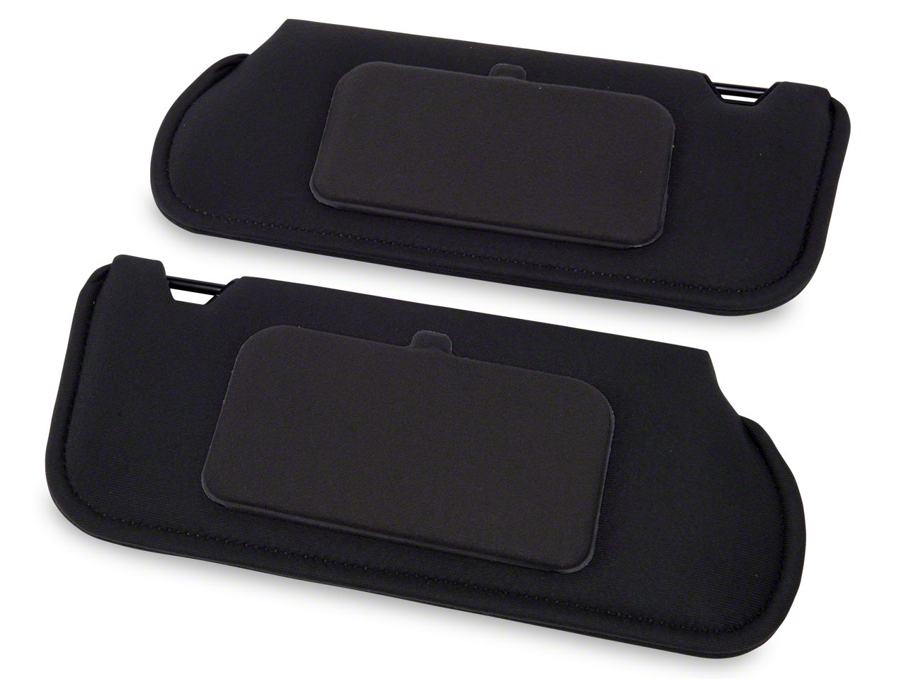 TMI Cloth Sun Visors w/ Mirrors- Coupe/Hatchback - Black (85-93 All)