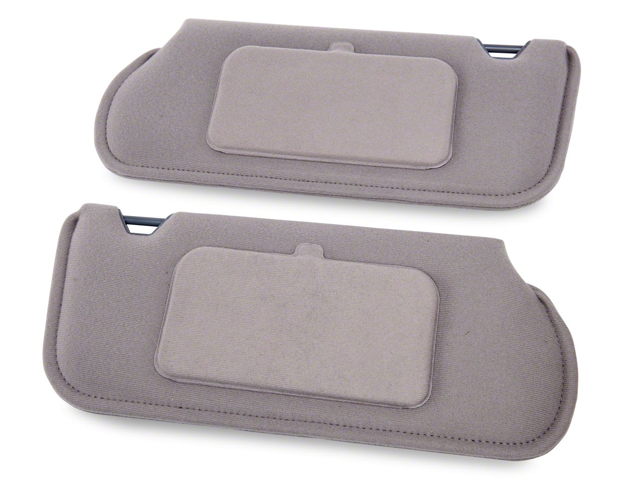 TMI Cloth Sun Visors w/ Mirrors- Coupe/Hatchback - Titanium Gray (85-93 All)