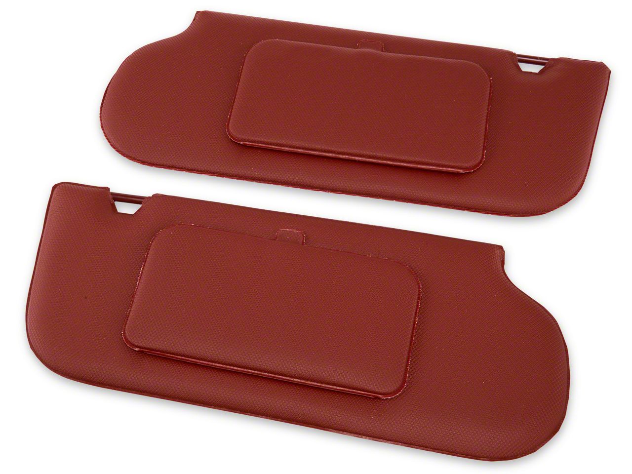 TMI Vinyl Sun Visors w/ Mirrors- T-Top/Sunroof - Scarlet Red (85-93 All)