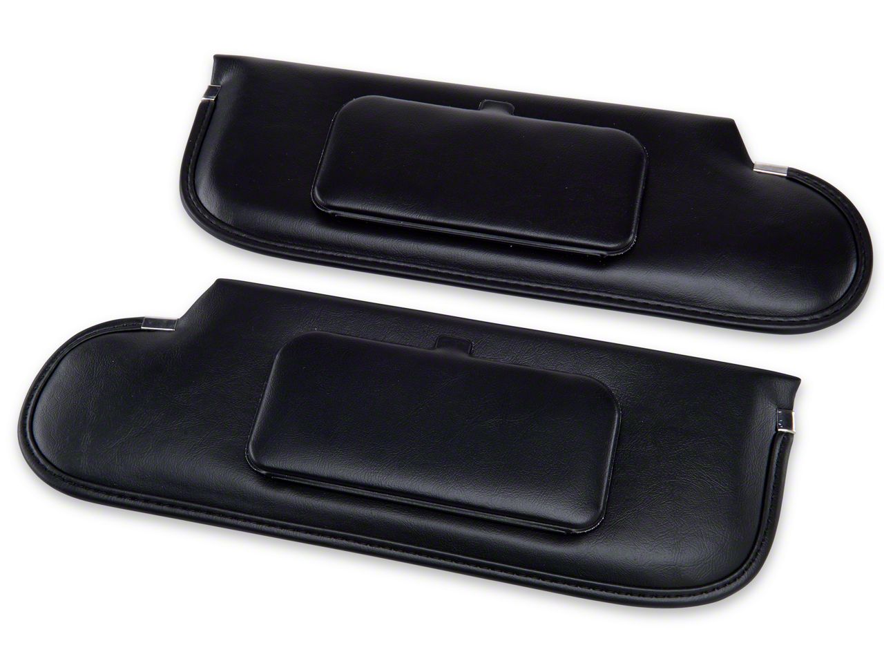 TMI Vinyl Sun Visors w/ Mirrors- Convertible - Black (87-93 All)