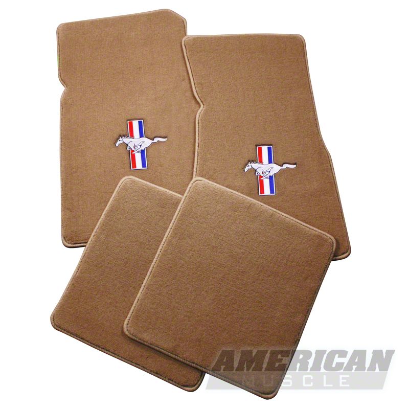 Parchment Mustang Pony Floor Mats (79-93)