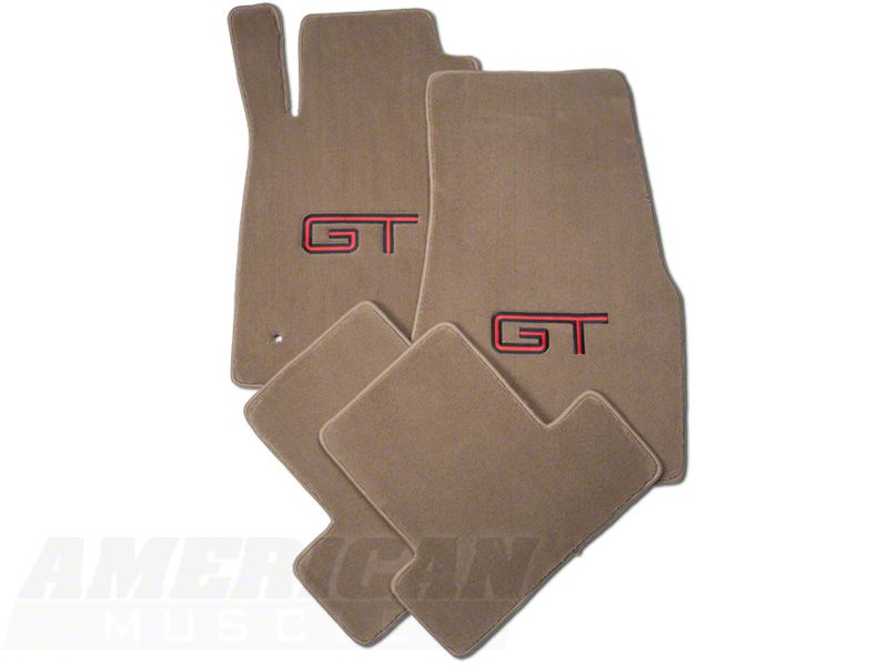 Parchment Floor Mats - Red & Black GT Logo (05-10 All)