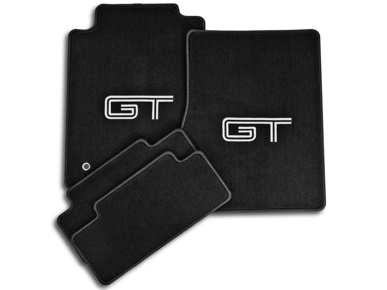 Dark Charcoal Floor Mats - Silver & Black GT Logo (05-10 All) 