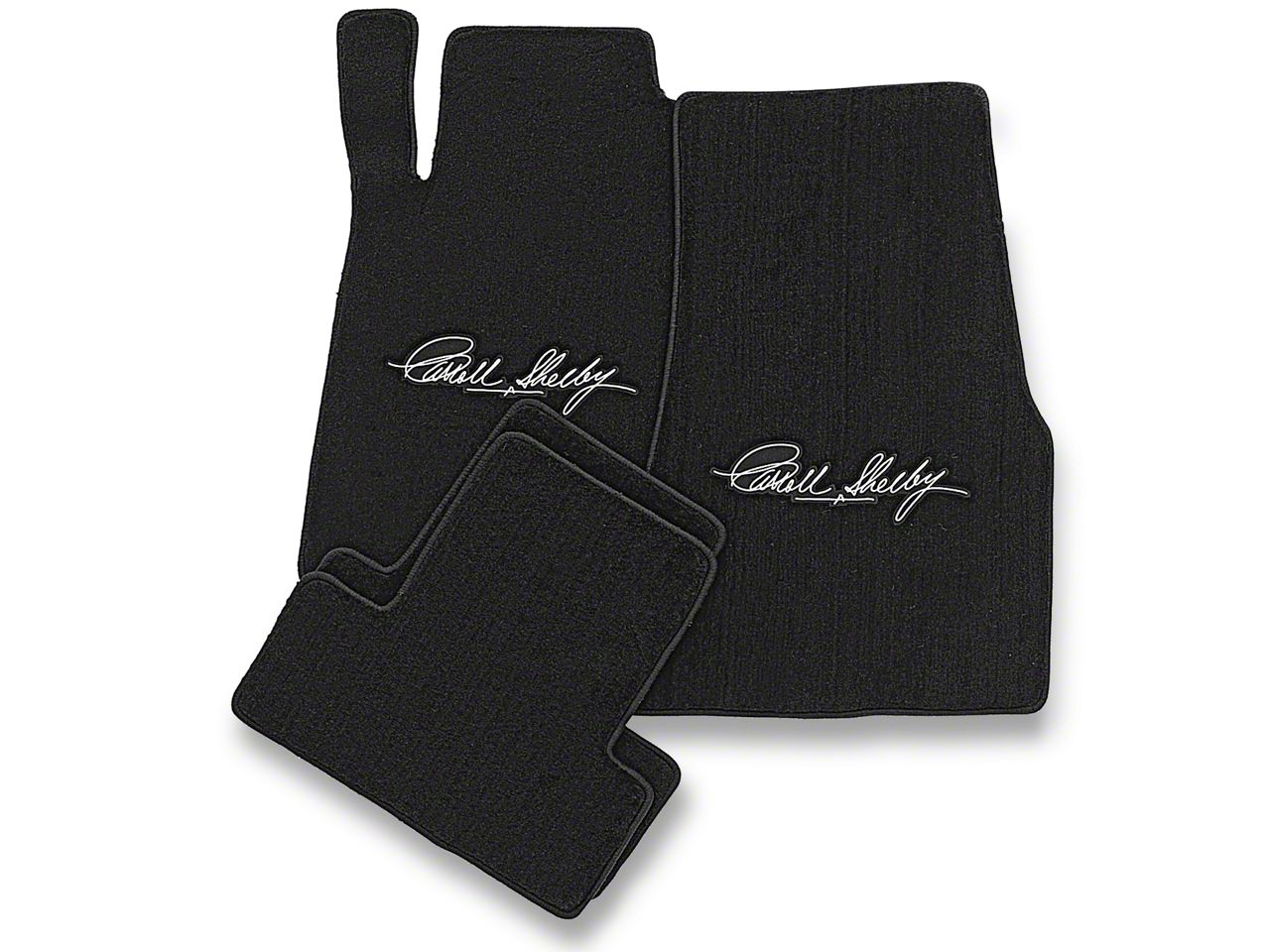 Black Floor Mats - Carroll Shelby Signature (13-14 All)