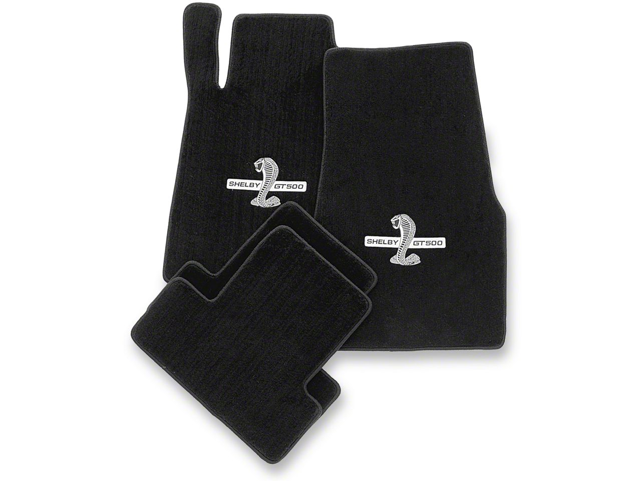 Lloyd Black Mustang Floor Mats Shelby GT500 Snake Logo 111851 (1314