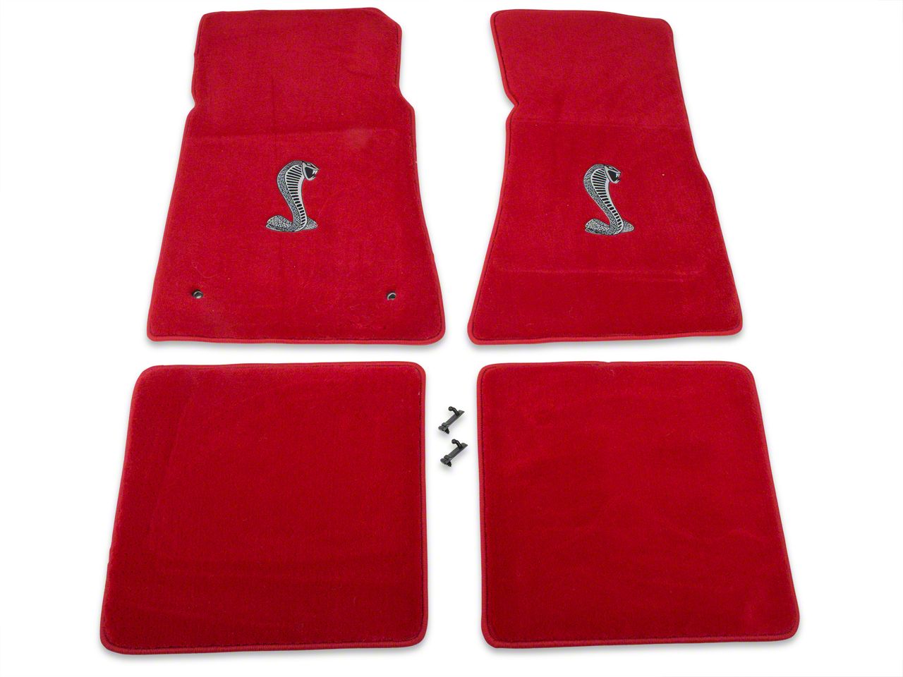 Red Floor Mats - Cobra Logo (79-93 All)