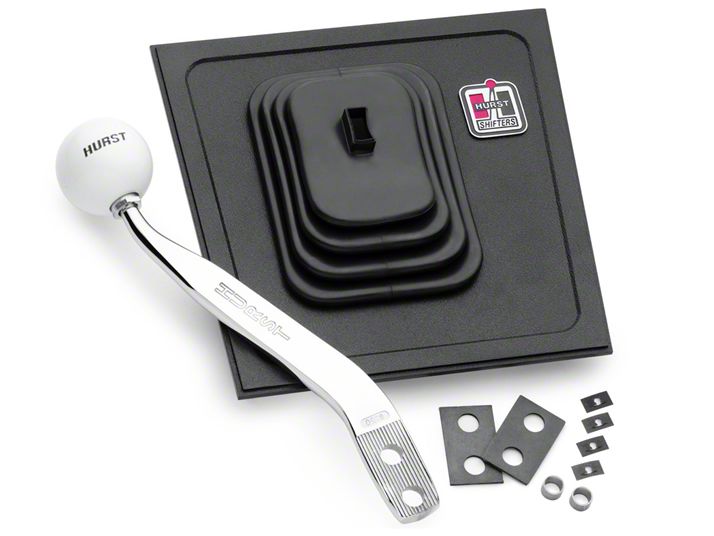 Hurst Competition Shifter Handle - White Knob (87-93 All)
