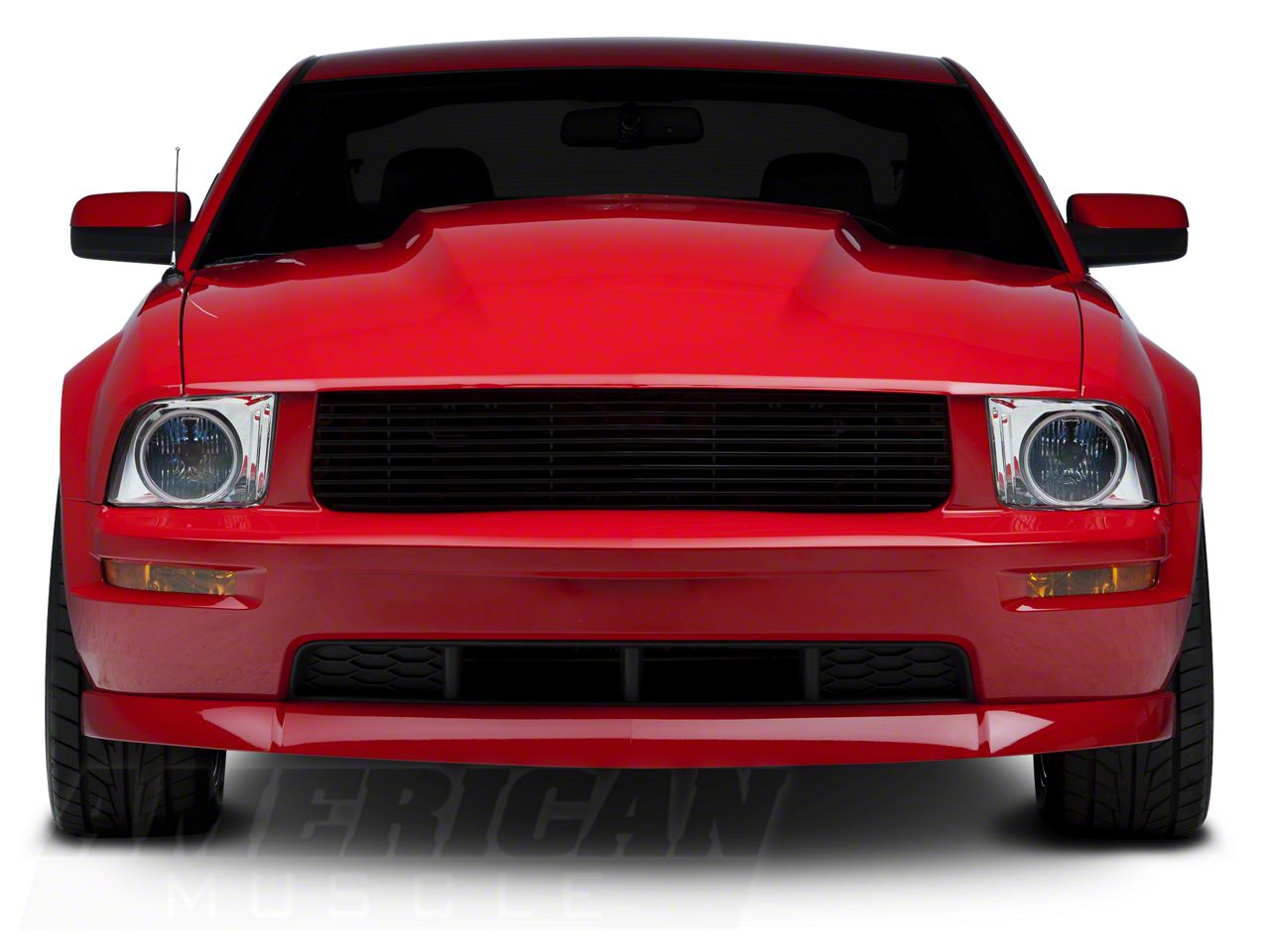 AmericanMuscle 3in Cowl Hood - Unpainted (05-09 GT, V6)