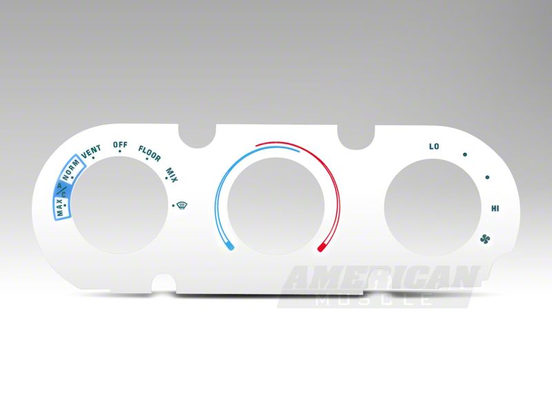 White A/C Gauge Face (87-89 All)