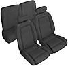 Black Front & Rear Sport Seat Upholstery - Hatchback (92-93 All)