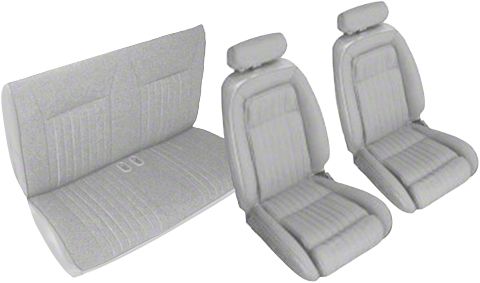 Titanium Gray Front & Rear Sport Seat Upholstery - Convertible (90-91 All)