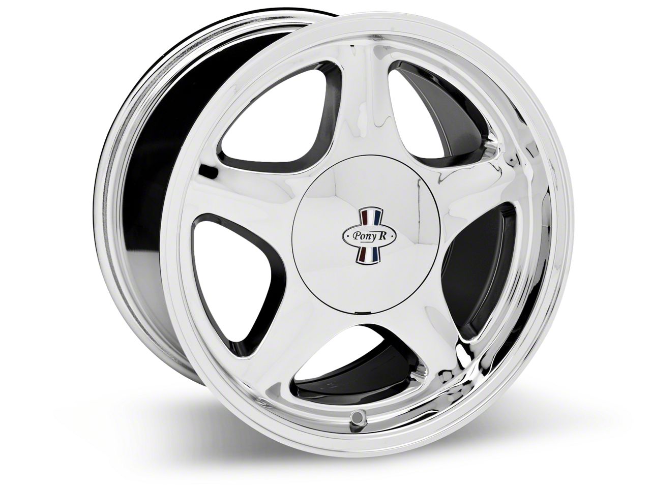 Chrome Pony R Wheel - 17x10 (87-93; Excludes 93 Cobra)