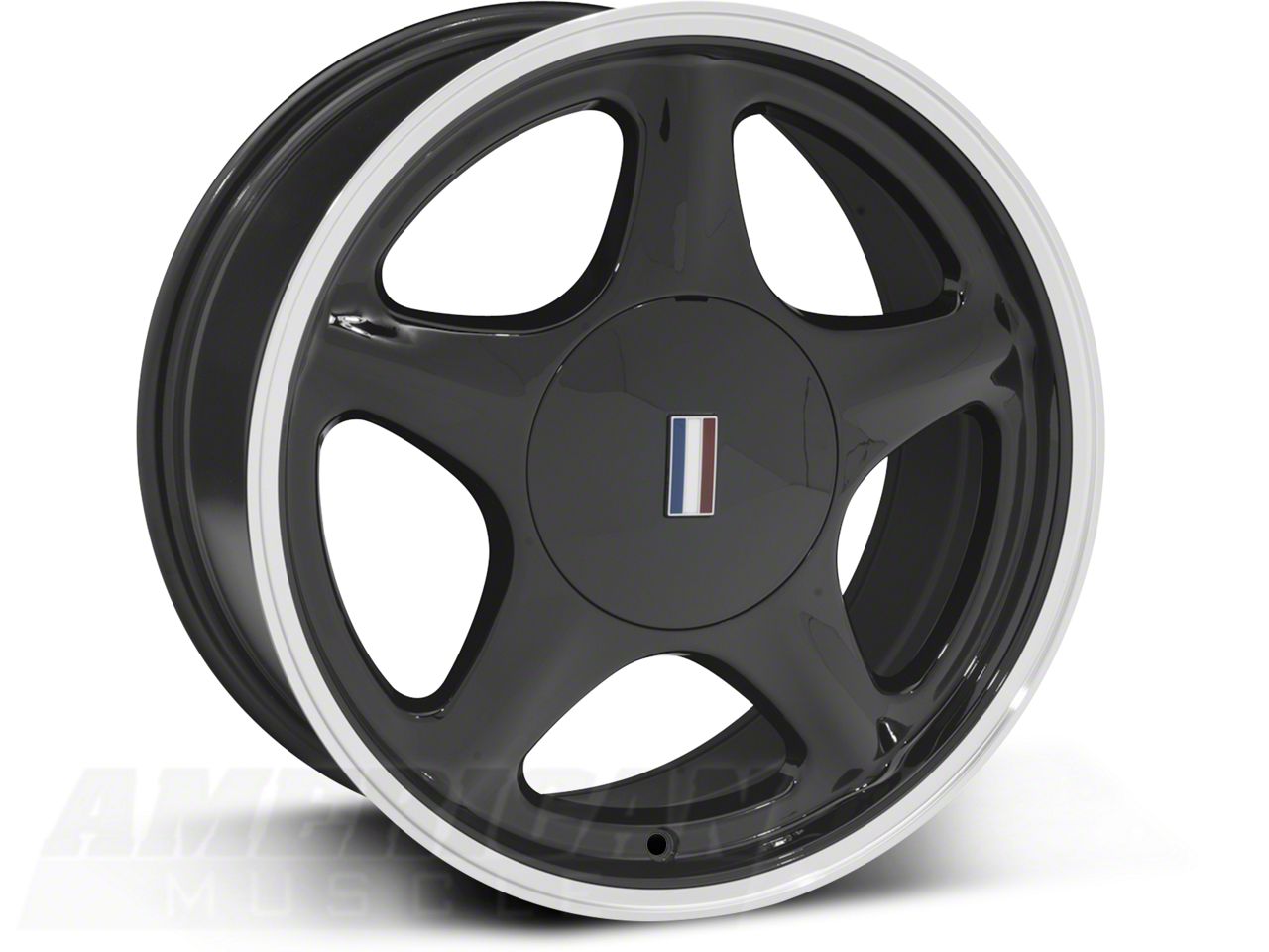 Black Pony Wheel w/Machined Lip - 17x8 (94-04 All)