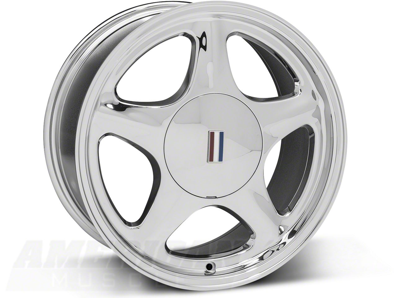 Chrome Pony Wheel - 5 Lug - 17x8 (87-93; Excludes 93 Cobra)