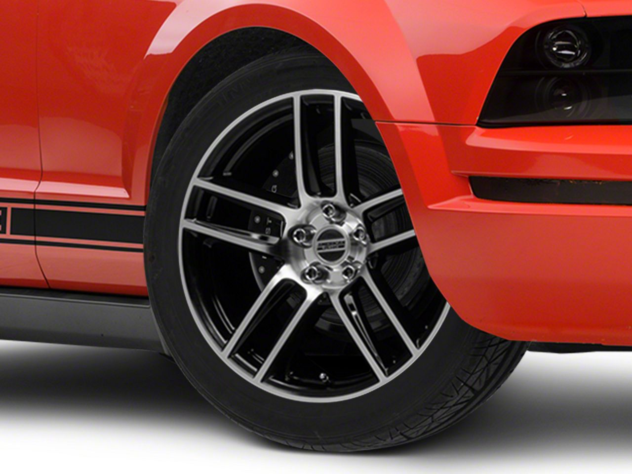 Black Machined Boss Laguna Seca Style Wheel - 19x9 (05-14 All)