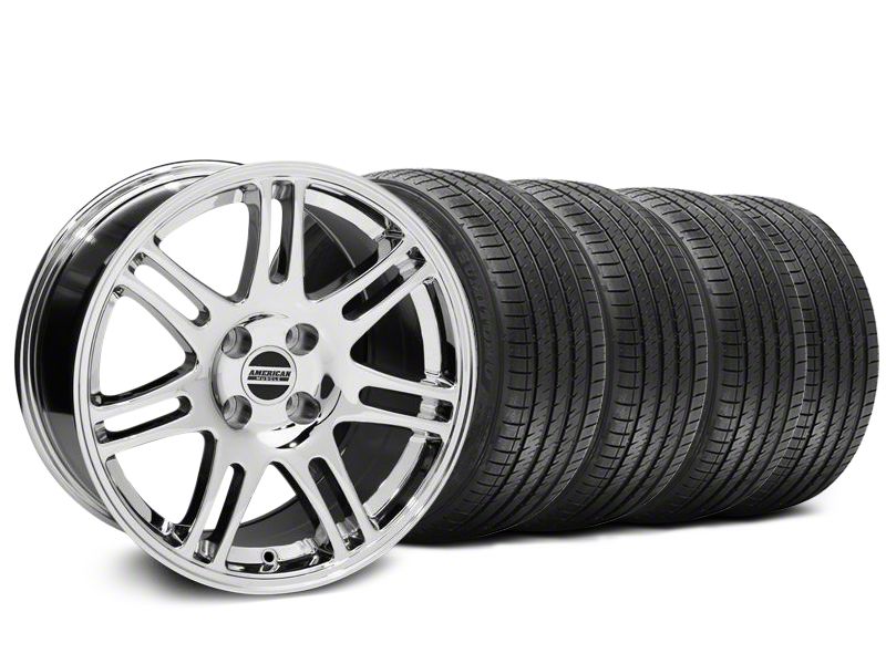 Chrome 10th Anniversary Style Wheel & Sumitomo Tire Kit - 17x9 (87-93; Excludes 93 Cobra)