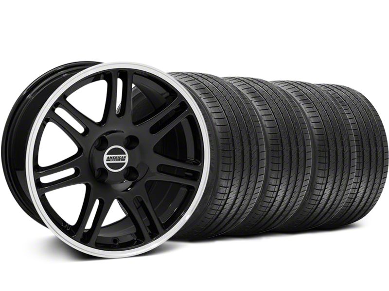 Black 10th Anniversary Style Wheel & Sumitomo Tire Kit - 17x9 (87-93; Excludes 93 Cobra)