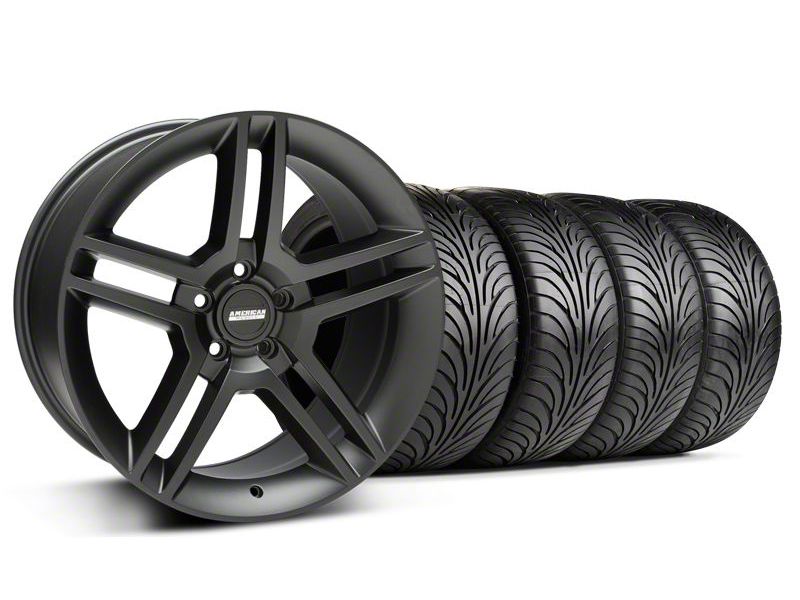 Matte Black 2010 Style GT500 Wheel & Sumitomo Tire Kit - 18x9 (94-04 All)