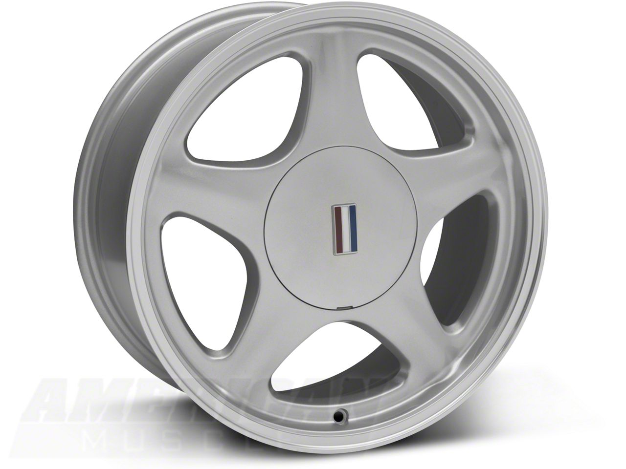 Silver Pony Wheel w/Machined Lip - 17x8 (87-93; Excludes 93 Cobra)